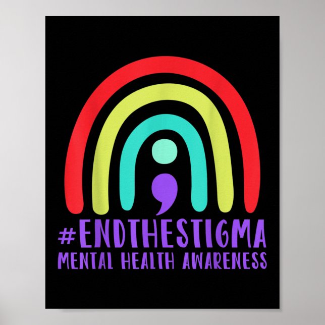 Affiche #endthestigma - Semicolon de sensibilisation à la  (Devant)
