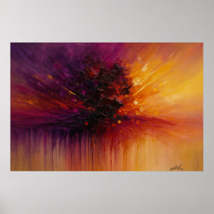 Affiche Énergie Abstraite Explosive – Mur Abstrait Coloré