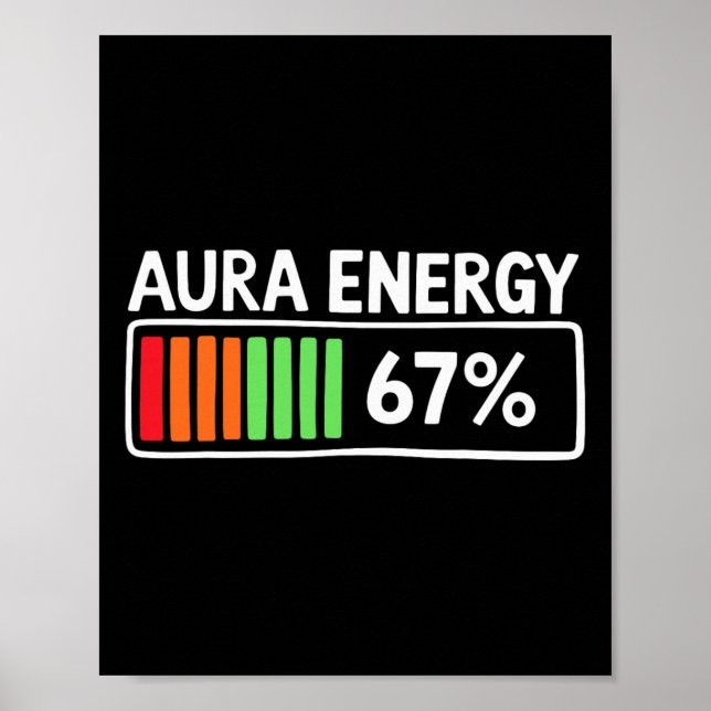 Affiche Énergie de l'aura 67 pour cent compteur de batteri (Devant)