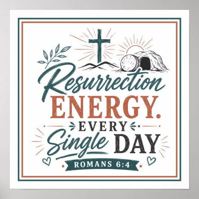 Affiche Énergie de Résurrection Chaque Jour Motivant  (Devant)