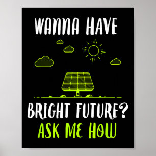 Affiche Énergie solaire Panneaux solaires brillant Futur F
