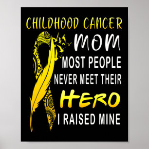 Affiche Enfance Cancer Fighter Maman Mon Fils Est Mon Héro