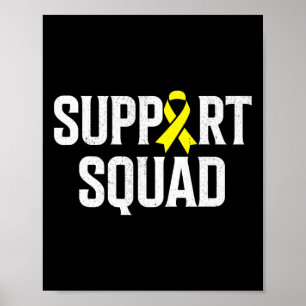 Affiche Enfance Cancer Support Squad Gold Ribbon Childho