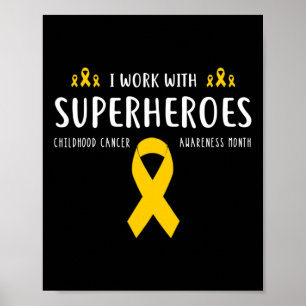 Affiche Enfance pédiatrique Cancer Sensibilisation Cadeaux