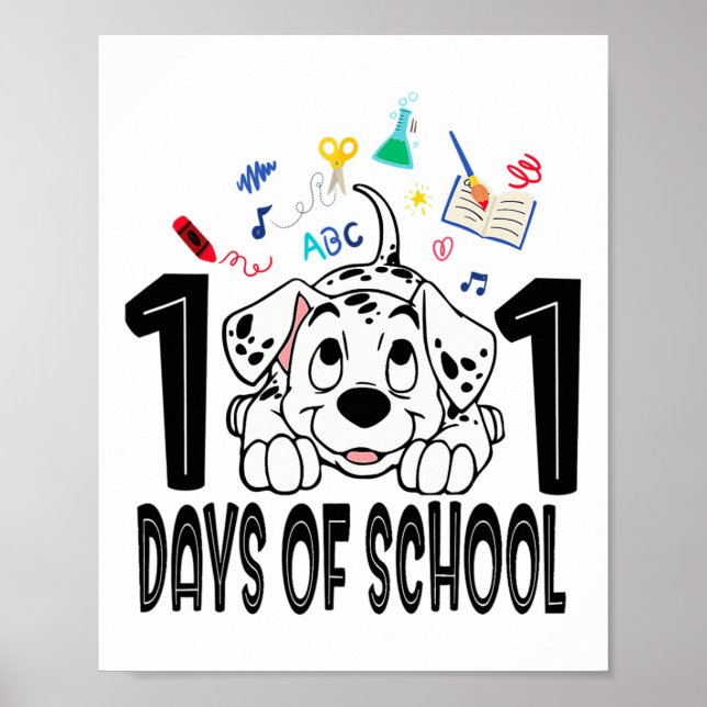 Affiche Enfant 100 Jours D'école Dalmatien Chiot 100ème Jo (Devant)
