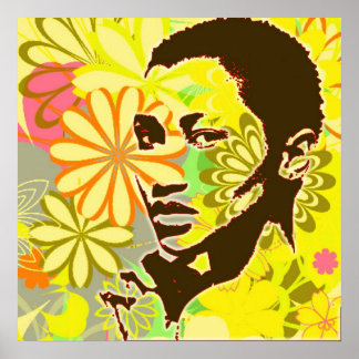 Affiche Enfant à fleurs