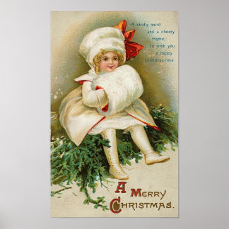 Affiche Enfant avec muff