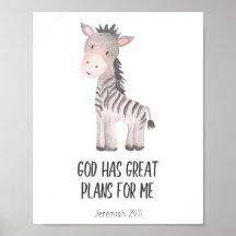Enfant Bible Verse Nursery Décor Safari Animal