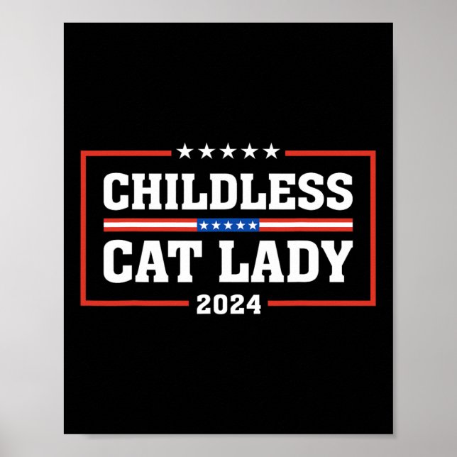 Affiche Enfant Chat Lady 24 Drôle Élection 2024 P (Devant)