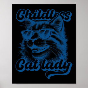 Affiche Enfant Chat Lady Funny Amoureux des chats