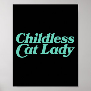 Affiche Enfant Chat Lady Retro Vibrant