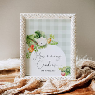 Affiche Enfant cultivé localement combien de bonbons