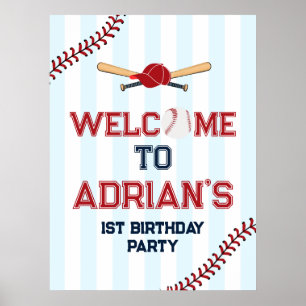 Affiche Enfant d'anniversaire de baseball