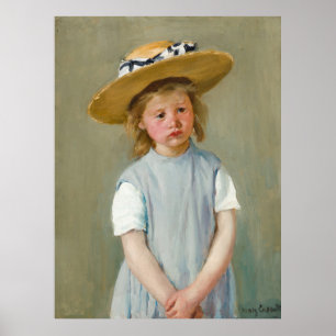 Affiche Enfant dans un Casquette de paille, 1886 par Mary