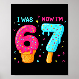 Affiche Enfant de 7 ans 7e anniversaire 6 maintenant j'ai