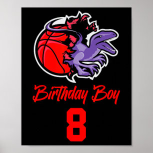 Affiche Enfant De 8 Ans Pour Bysketbyll Et Dinosa