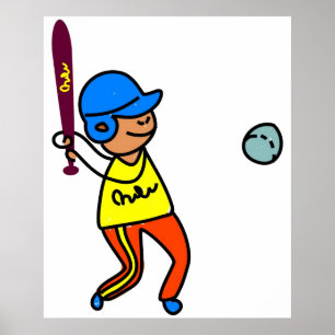 Affiche Enfant de baseball
