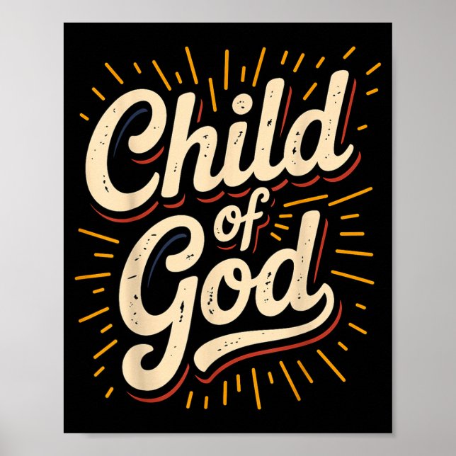 Affiche Enfant de Dieu Foi chrétienne  (Devant)