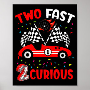 Affiche Enfant Deux Rapide 2 Curieux 2e Anniversaire Deux