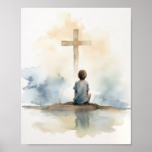 Enfant Du Seigneur Aquarelle Imprimer Minimaliste