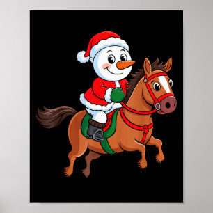 Affiche Enfant en bas âge Bonhomme de neige Chapeau de Pèr