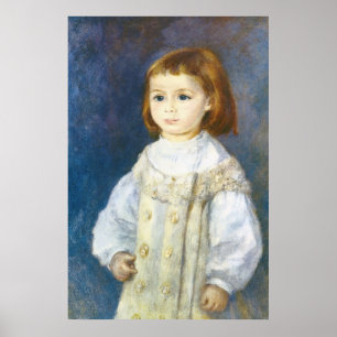 Affiche Enfant en blanc par Pierre Auguste Renoir