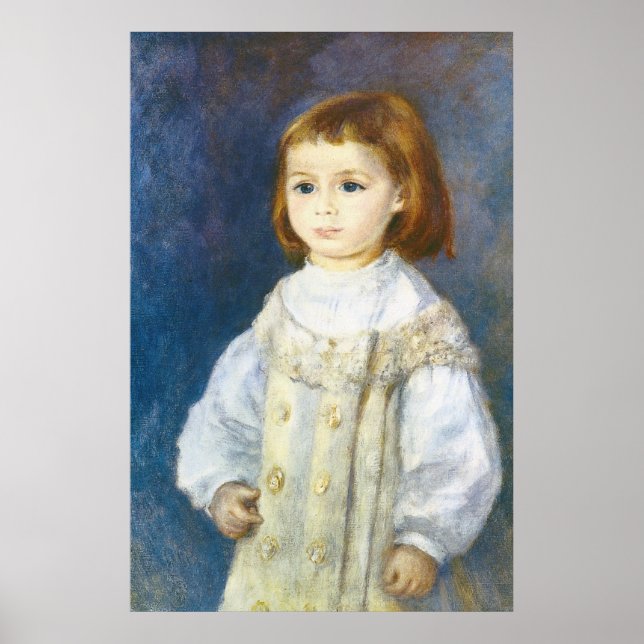 Affiche Enfant en blanc par Pierre Auguste Renoir (Devant)