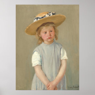 Affiche Enfant en Casquette de paille - Mary Cassatt Poste