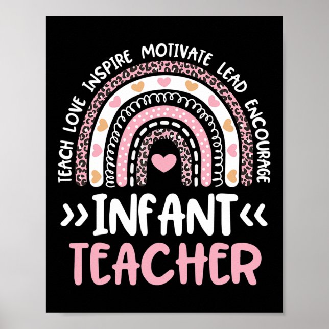 Affiche Enfant enseignant mignon teint teint arc-en-ciel g (Devant)