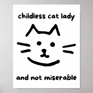 Affiche Enfant Et Pas Misérable Chat Lady Pour