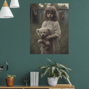 Affiche Enfant Fantôme Triste dans l'Ancien Cirque Abandon