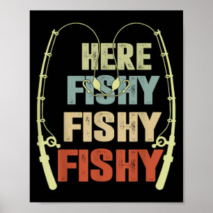 Affiche Enfant Garçon Ici-poisson Funny Pêche Buddy B Fish