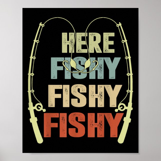 Affiche Enfant Garçon Ici-poisson Funny Pêche Buddy B Fish (Devant)
