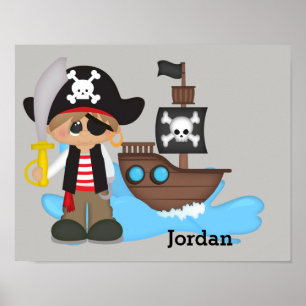 Affiche Enfant Garçon Pirate Mignon