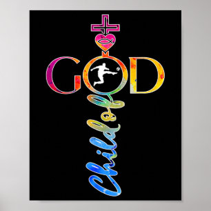 Affiche Enfant Jésus de Dieu foot religieux _1 