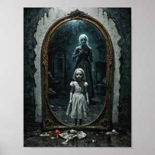 Affiche Enfant maudit dans un miroir démoniaque