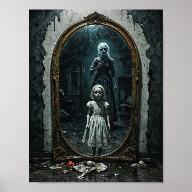 Affiche Enfant maudit dans un miroir démoniaque (Devant)