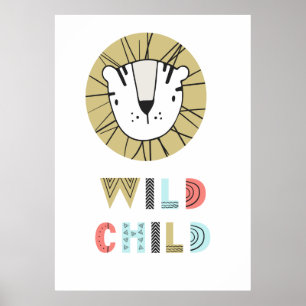 Affiche Enfant Sauvage Lion Scandia