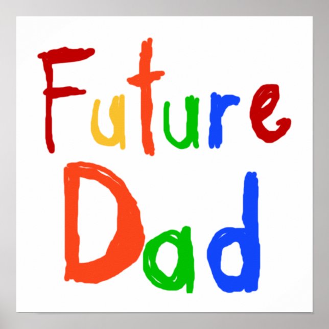 Affiche Enfant Texte Futur Papa T-shirts et cadeaux (Devant)