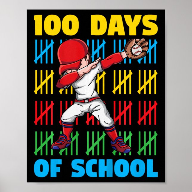 Affiche Enfants 100 Jours De Garçons 100E Jour De L'École (Devant)