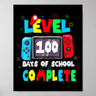 Affiche Enfants 100ème De L'École Chemise Niveau 100 Jours