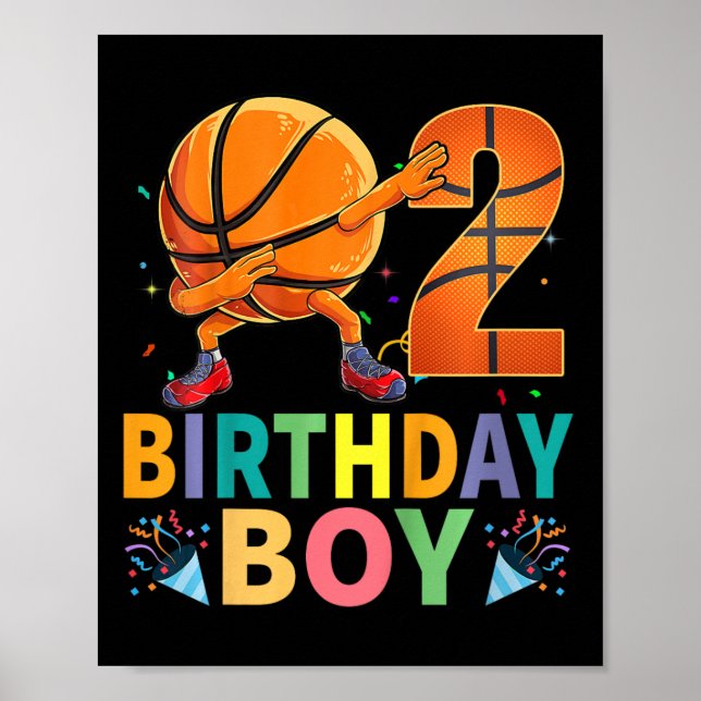Affiche Enfants 2e anniversaire Skate Dabbing 2 ans Kids (Devant)