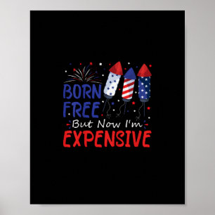 Affiche Enfants 4 juillet né libre mais maintenant je suis
