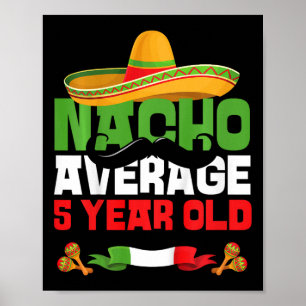 Affiche Enfants 5 ans Fiesta mexicaine 5e anniversaire
