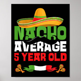 Affiche Enfants 5 ans Fiesta mexicaine 5ème anniversaire