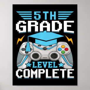 Affiche Enfants 5e Classe Gamer Complet Niveau De Gamer De