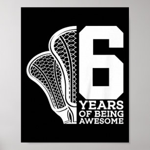 Affiche Enfants 6 ans d'être génial crosse 6e anniversaire