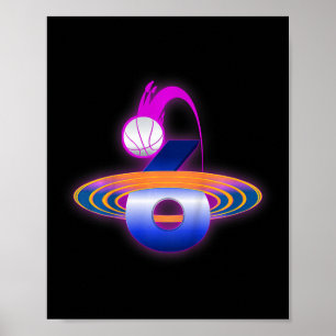 Affiche Enfants 6 ans Espace ancien Bysketbyll 6e annivers