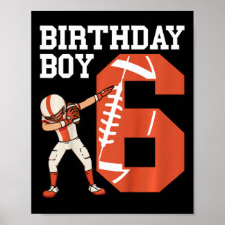 Affiche Enfants 6 ans Garçon Joueur de football 6e Footbal