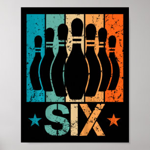 Affiche Enfants 6e Bowling Anniversaire 6 ans Anniversaire